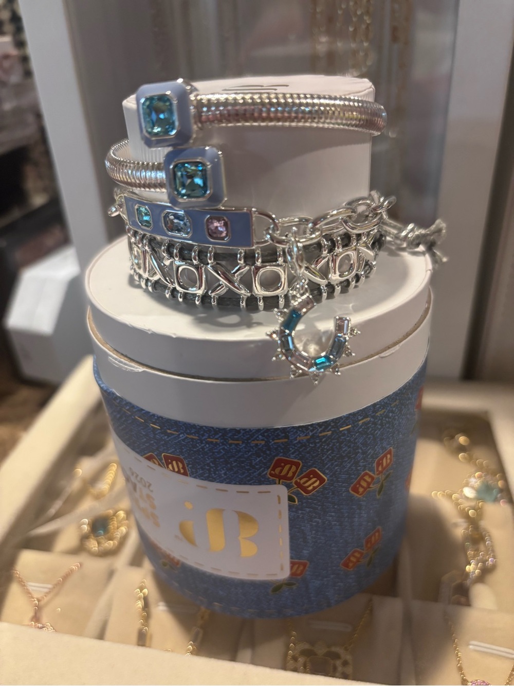 BP 2026 Spring StackTurquoise Crystal Stackable Bracelet Set - Picture 2 of 9